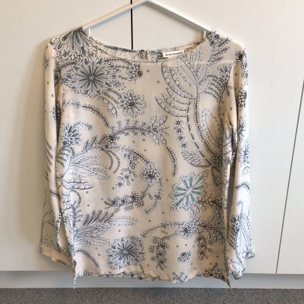 Club Monaco Floral Top Size XS